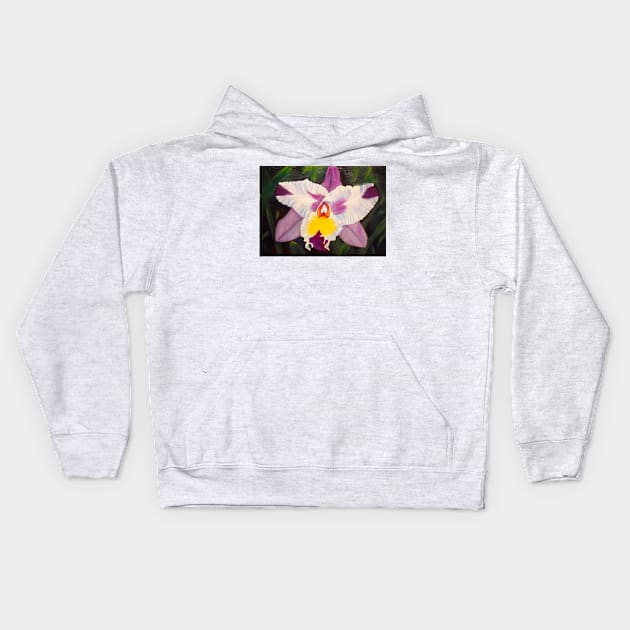 Hawaiian Orchid 1 Kids Hoodie by jennyleeandjim